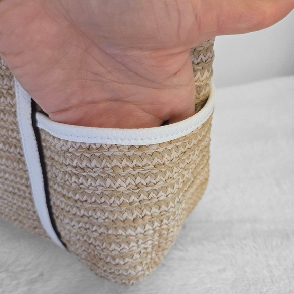 Summer St. John's Bay Tan and Black Tote Bag with Floral Design - Picture 7 of 14